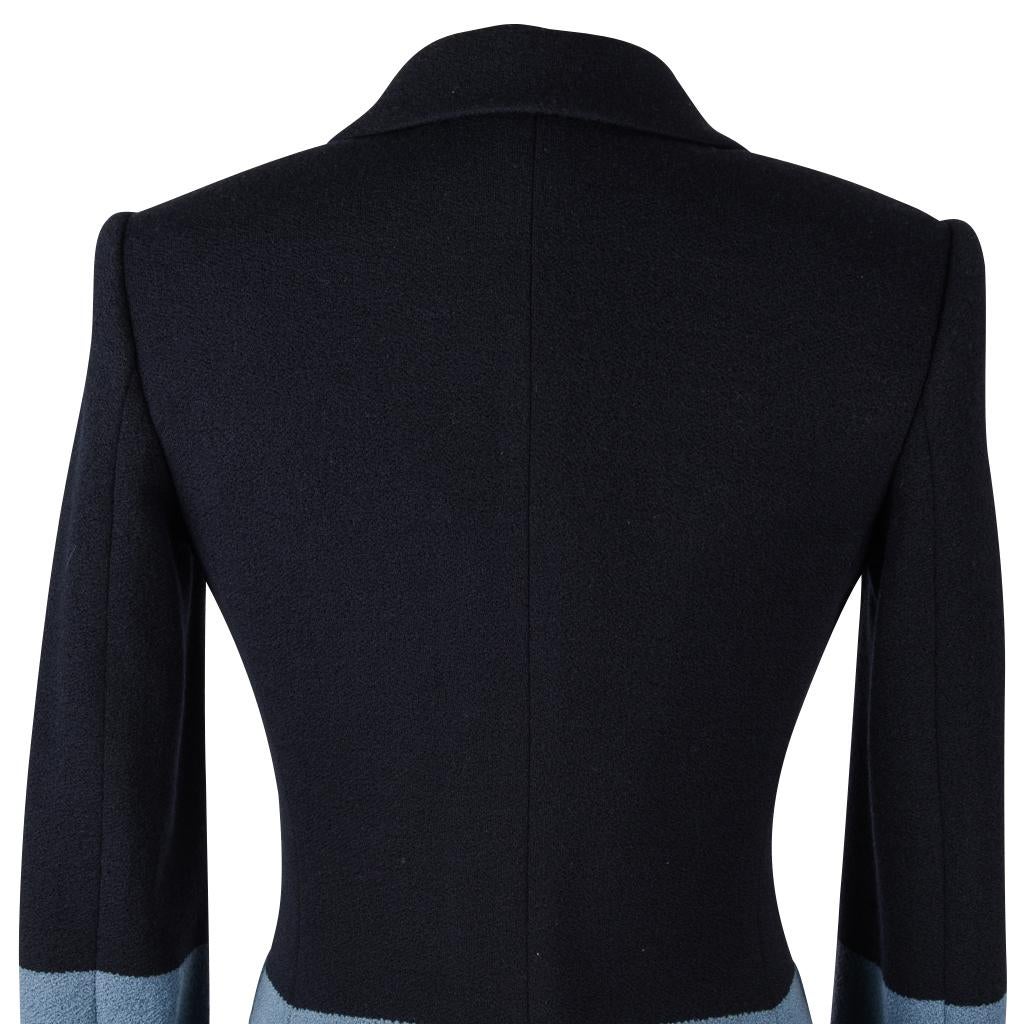 The Row Jacket Rich Navy and Slate Blue Single Breast 4  1