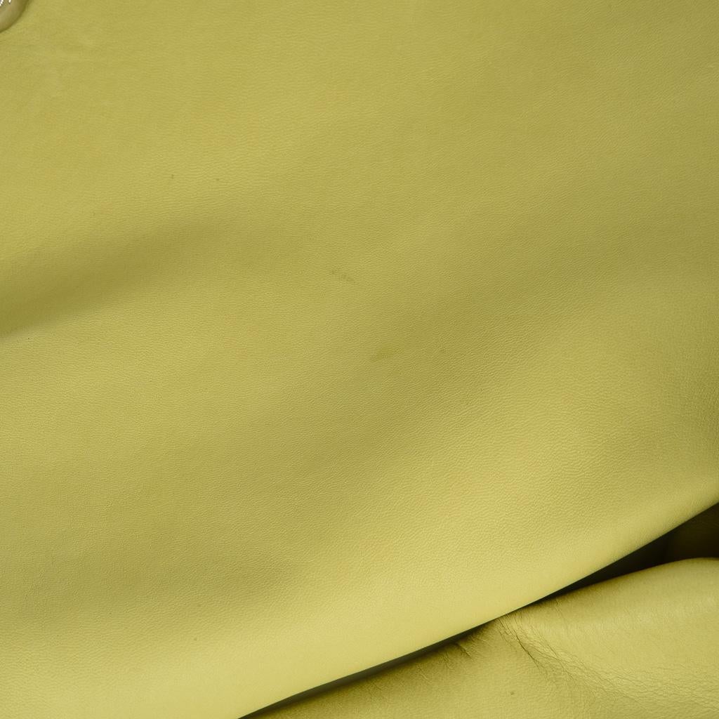 Gucci Coat Lambskin Leather Lime Yellow 40 / 8 14