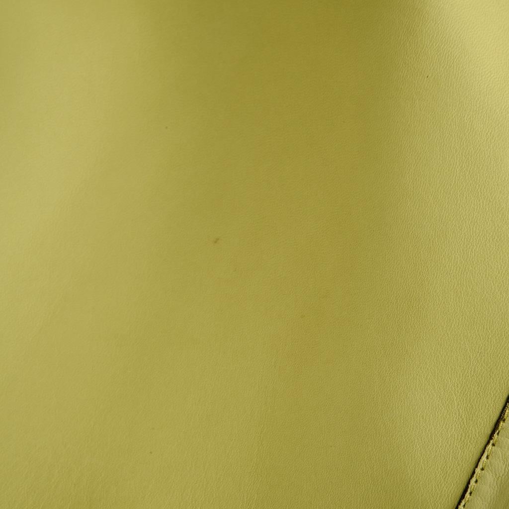 Gucci Coat Lambskin Leather Lime Yellow 40 / 8 11