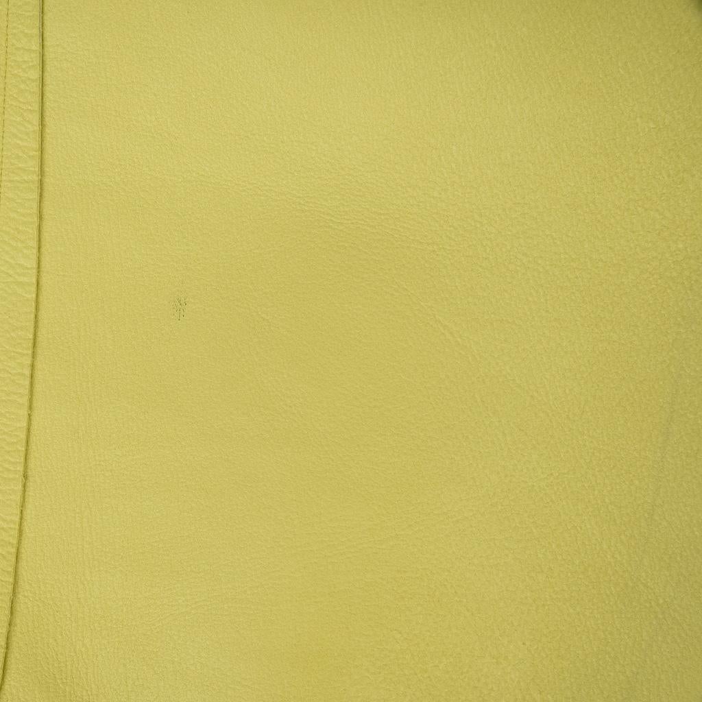 Gucci Coat Lambskin Leather Lime Yellow 40 / 8 12