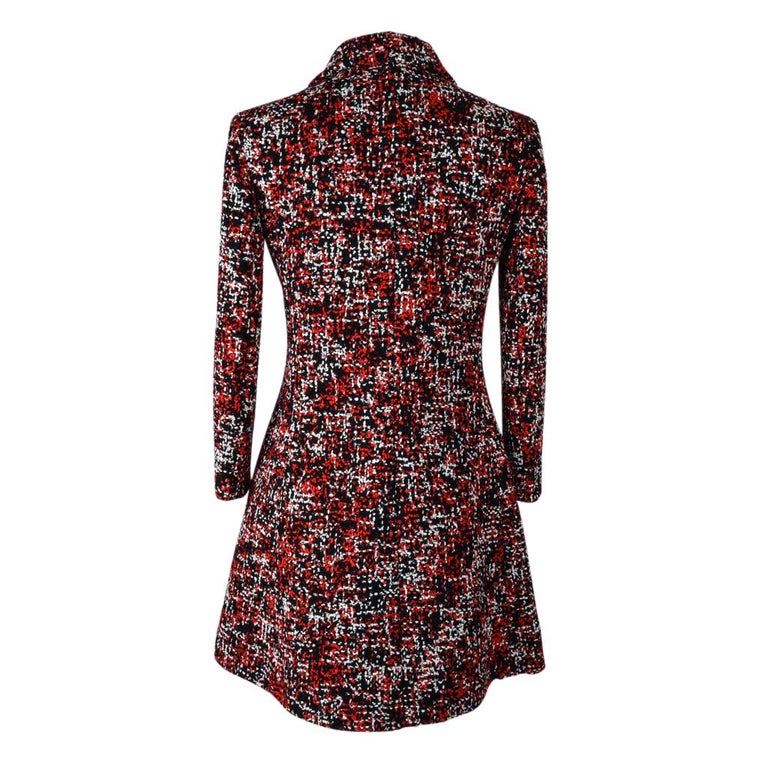 Christian Dior Coat Double Breast Multicolor Tweed fits 6 For Sale at ...
