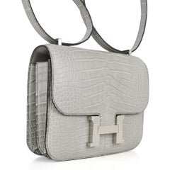 Hermes Constance Bag 18 Gris Perle Matte Alligator Palladium Hardware