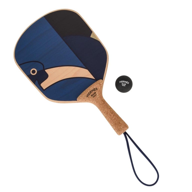 Hermes Paddle Ball Jex D Animaux Set Blue Noir New At 1stdibs