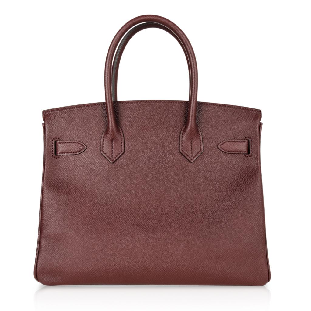 Hermes Birkin 30 Bag Bordeaux Epsom Palladium Hardware 6