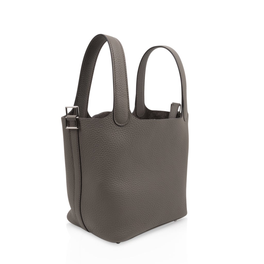 Hermes Picotin Lock 18 Etain Clemence Palladium Hardware At 1stdibs