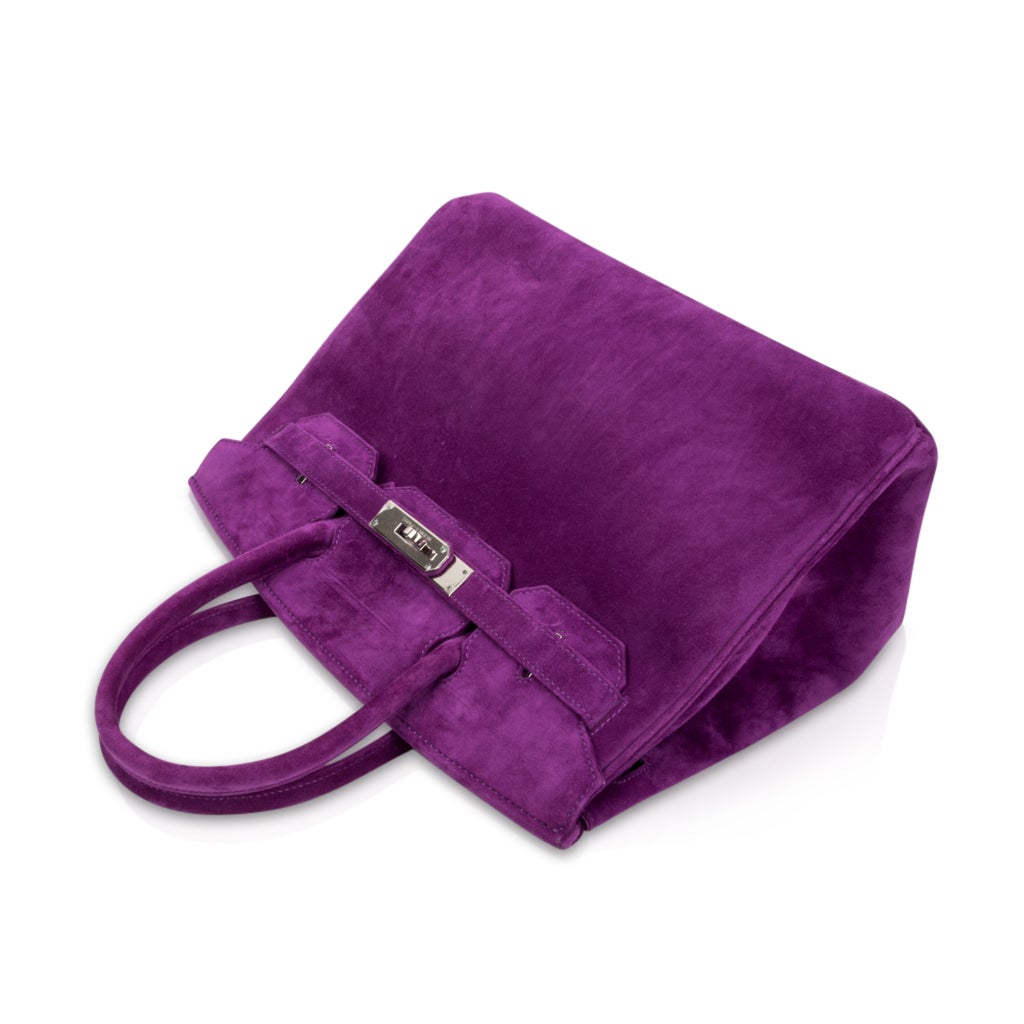 purple suede birkin