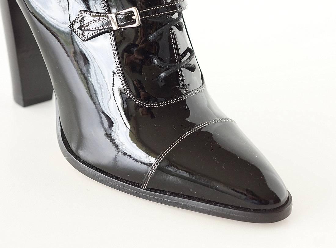 Hermes Shoe Lace Up Pump Booty Style Hardware Details 38.5  / 8.5 New 1