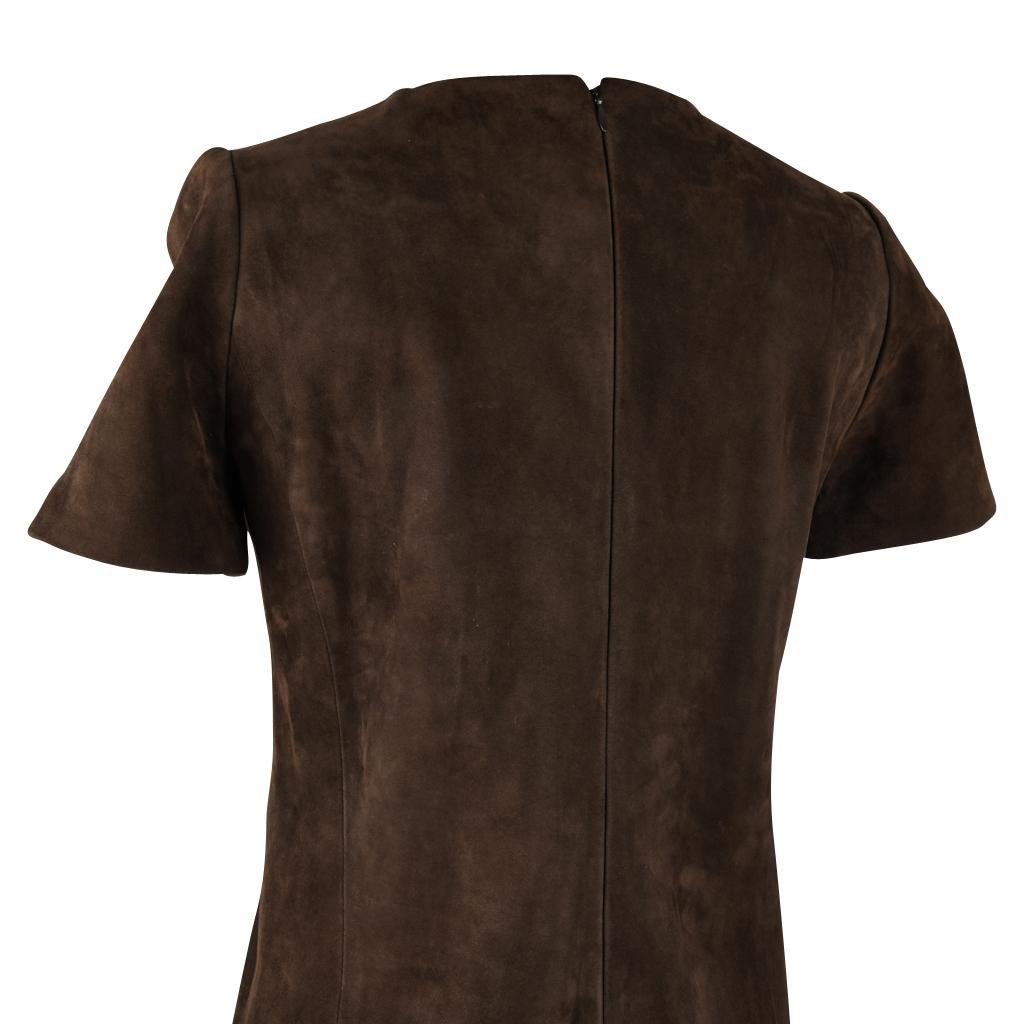 Women's Balenciaga Dress Runway Lush Soft Rich Chocolate Brown Suede 38 / 4