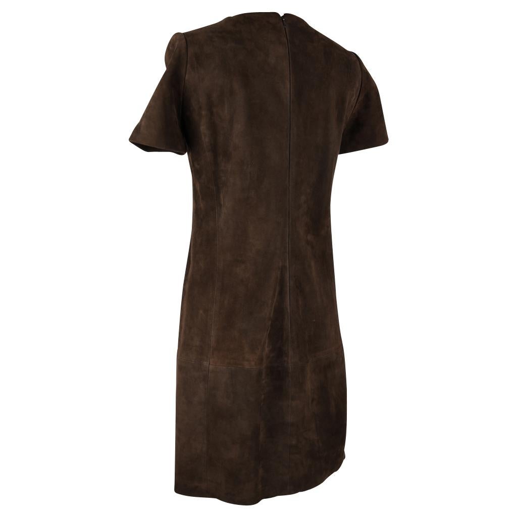 Balenciaga Dress Runway Lush Soft Rich Chocolate Brown Suede 38 / 4 1