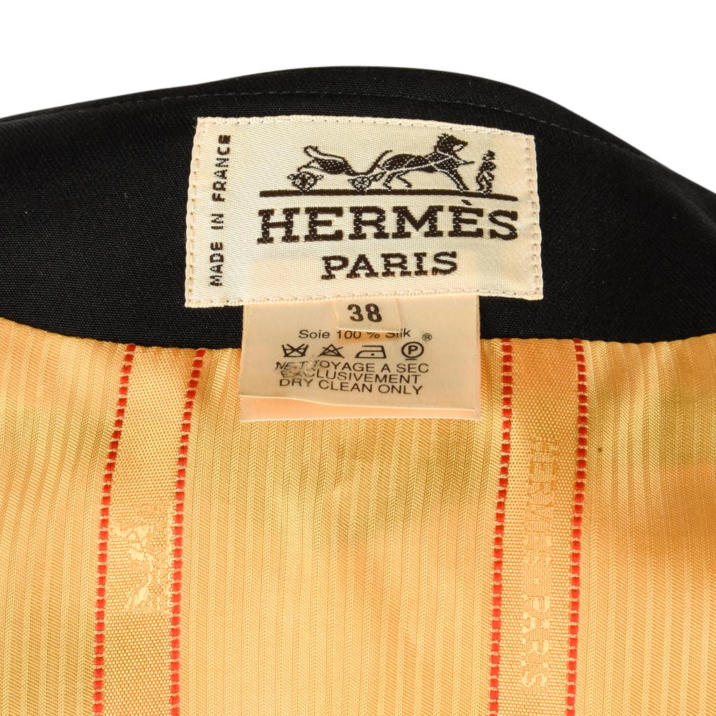 Hermes Jacket Trompes De Chasse Scarf Print Vintage 38 / 6  7