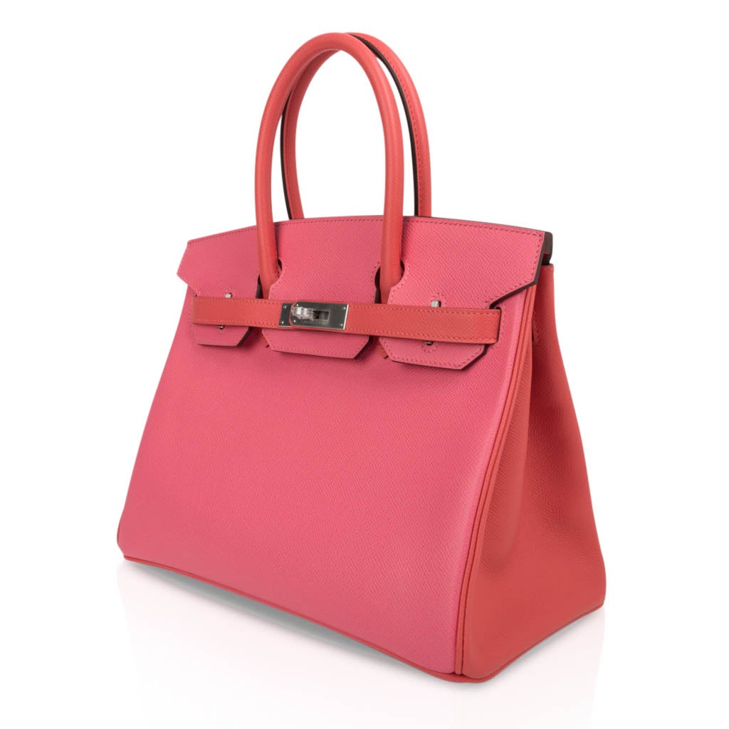 Hermes Birkin 30 Bag Hss Rose Azalee Rose Jaipur Brushed Palladium Hardware For Sale At 1stdibs