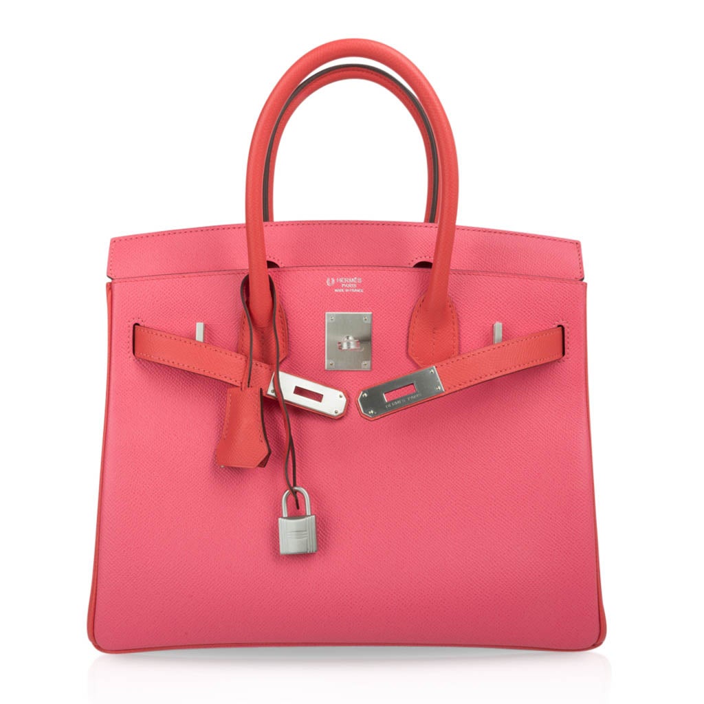 Hermes Birkin 30 Bag Hss Rose Azalee Rose Jaipur Brushed Palladium Hardware For Sale At 1stdibs