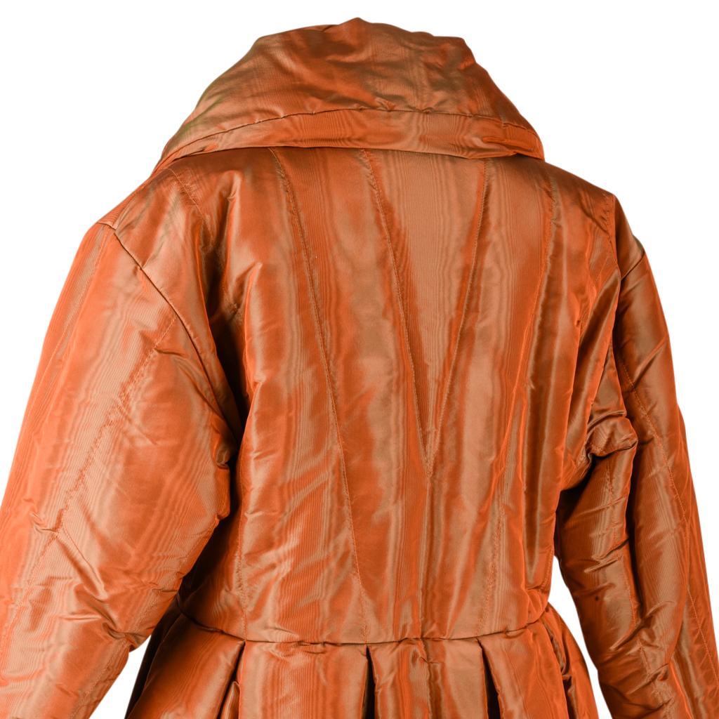 Hermes  Vintage Jacket Exquisite Silk Moire Puffer Dramatic 36 / 6  For Sale 1