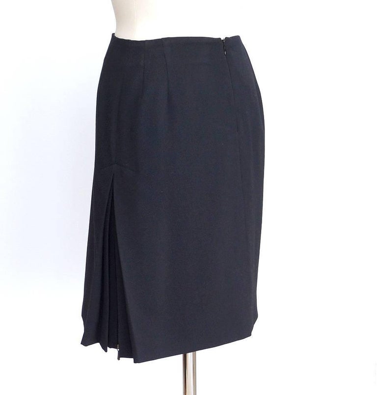 Jean Paul Gaultier Vintage Skirt Side Kick Pleat w/ Working Zipper 42 ...