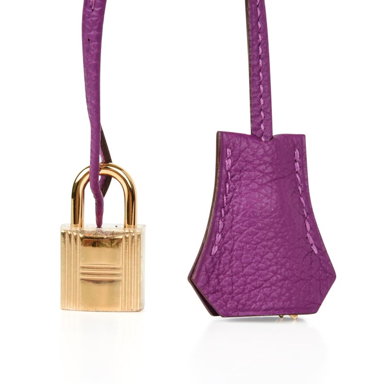 Hermès Hermès Birkin 30 Togo Leather Handbag-Rose Purple Silver