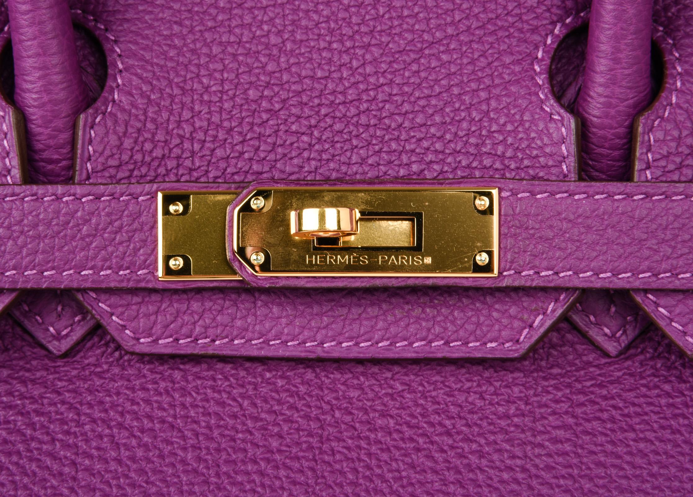 purple hermes birkin