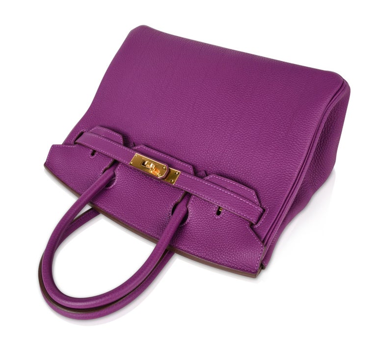 Hermes Birkin 30 Anemone Purple Epsom Leather Bag