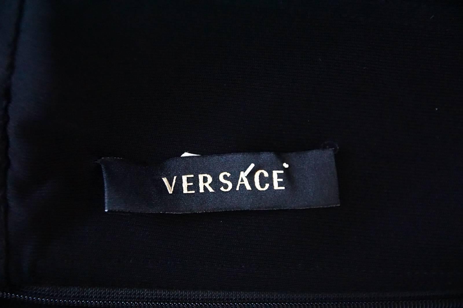 Versace Dress Gold Hardware Black pleated and Rouched  40 / 4 9