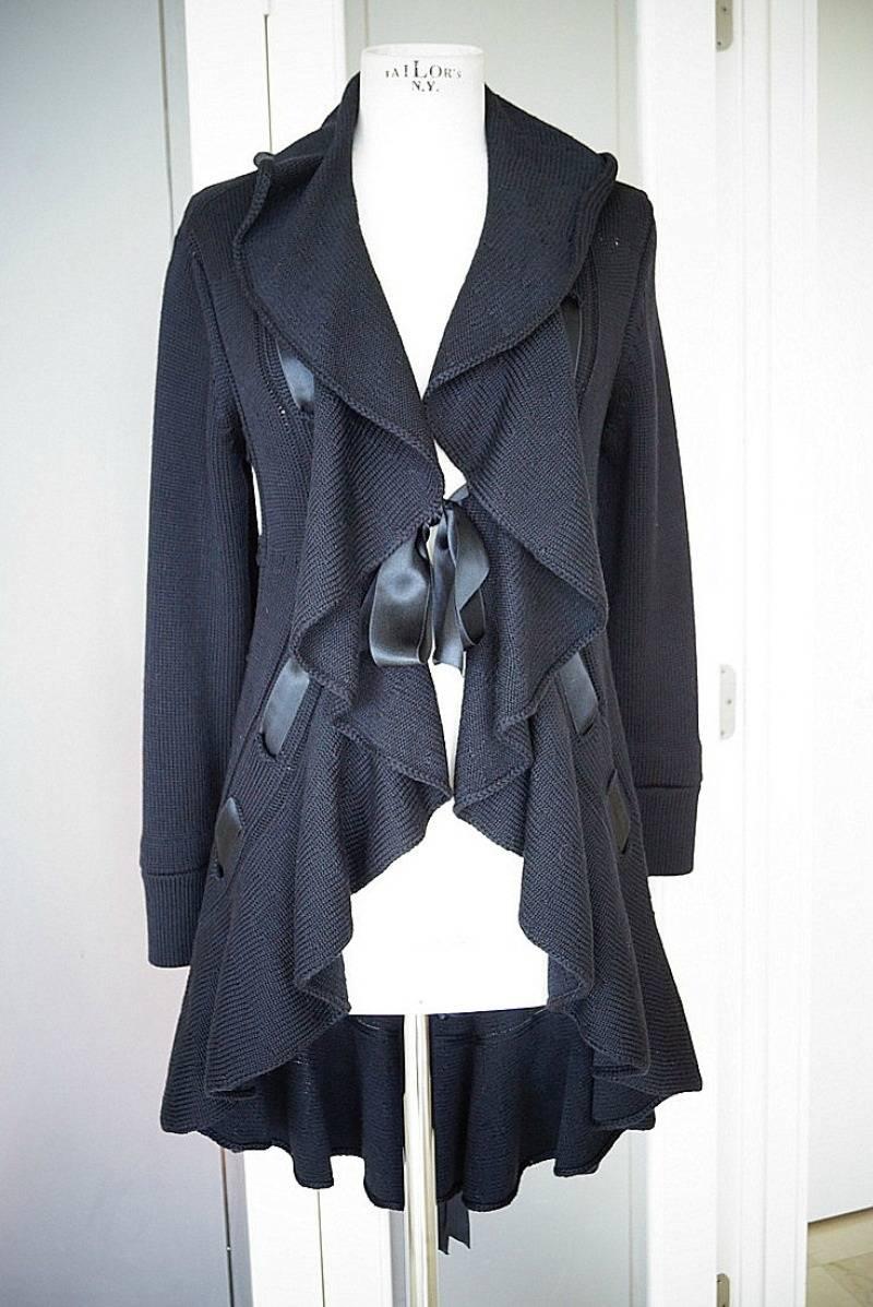 Stunning black long cardigan with a 6 1/4