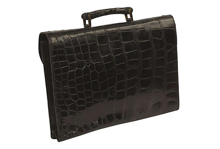 Loewe Black Alligator Briefcase