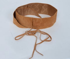 A New and Unworn Longchamp Wide Wrap Around Suede Belt