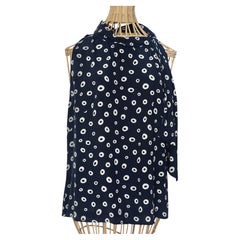 Escada Sleeveless Silk Pussy Bow Tie Neck Polka Dot Blouse