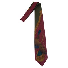 Vintage Polo Ralph Lauren Silk Tie with Flying Mallard Duck Hunting Motif