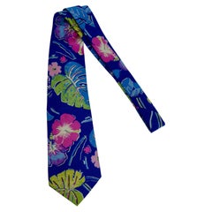 Un-Worn Vintage Polo Ralph Lauren Men’s Tie Classic Floral Print in 1940's Style