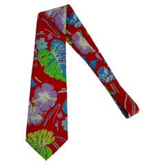 Un-Worn Vintage Polo Ralph Lauren Men’s Tie Classic Floral Print in 1940's Style