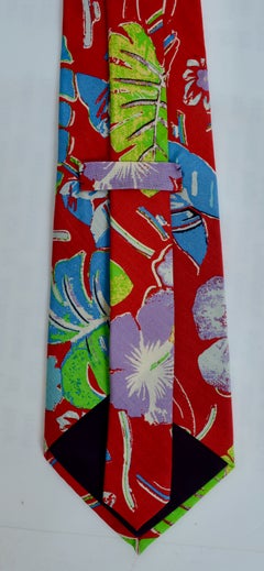 Un-Worn Vintage Polo Ralph Lauren Men’s Tie Classic Floral Print in 1940's Style