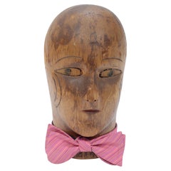 Hermes Bow Tie Pink with Fine Woven Pinstripes in Yellow, Blue, Gold and Black
