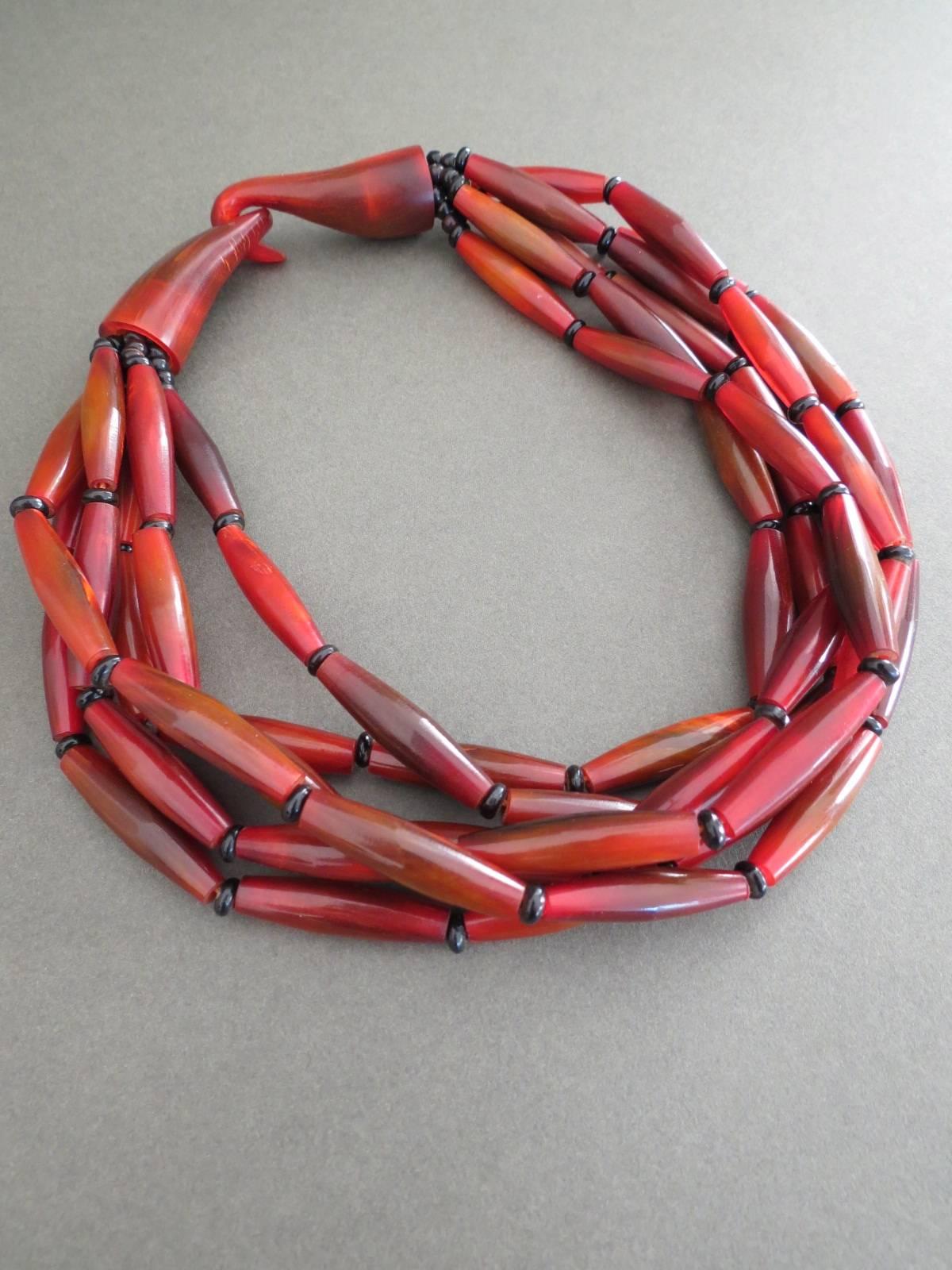 Danish Monies Gerda Lynggaard Bone Choker Necklace In Excellent Condition For Sale In Hove, GB