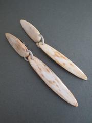 Danish Monies Gerda Lynggaard Horn Earrings Signed