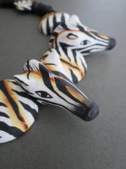 Danish Monies Gerda Lynggaard Zebra Choker Necklace Unique Signed