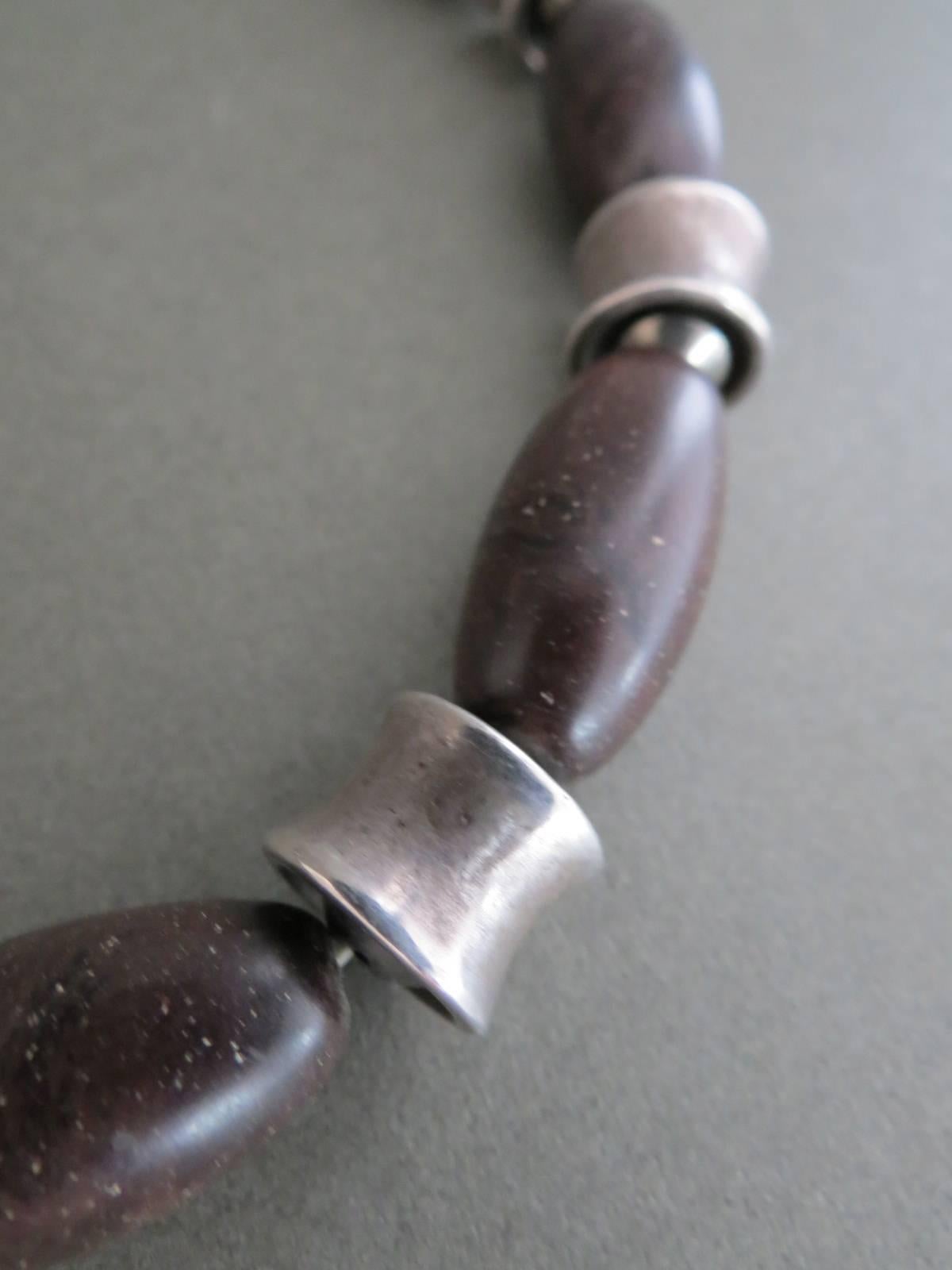 Women's Danish Mid Century Silver Choker Necklace For Sale
