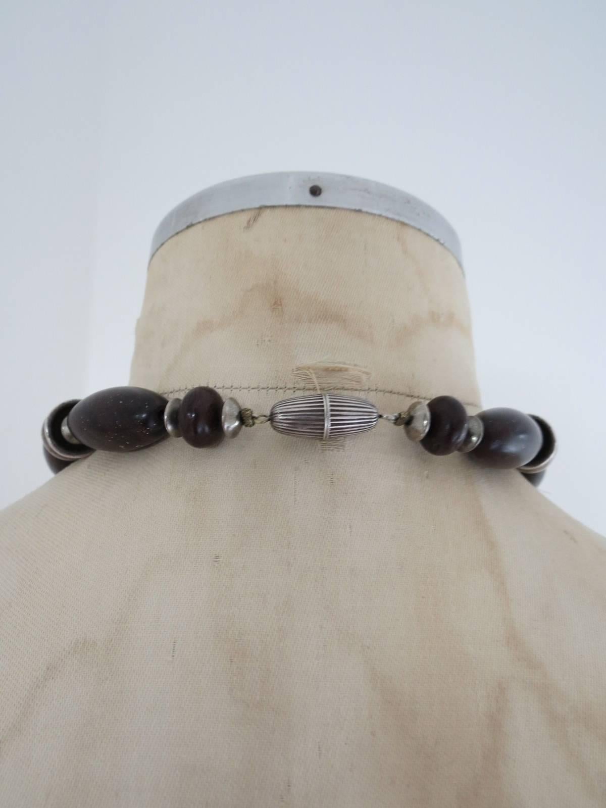 Danish Mid Century Silver Choker Necklace For Sale 4