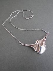 Danish Silver Modernist Mid Century Choker Necklace