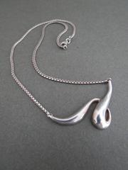 Danish Silver Modernist Mid Century Choker Necklace