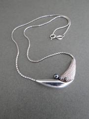 Danish Silver Modernist Mid Century Necklace by Niels Erik From