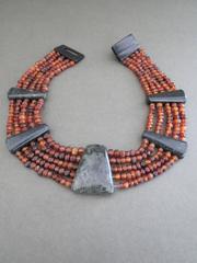 Danish Monies Gerda Lynggaard Amber Sodalite Choker Necklace Unique