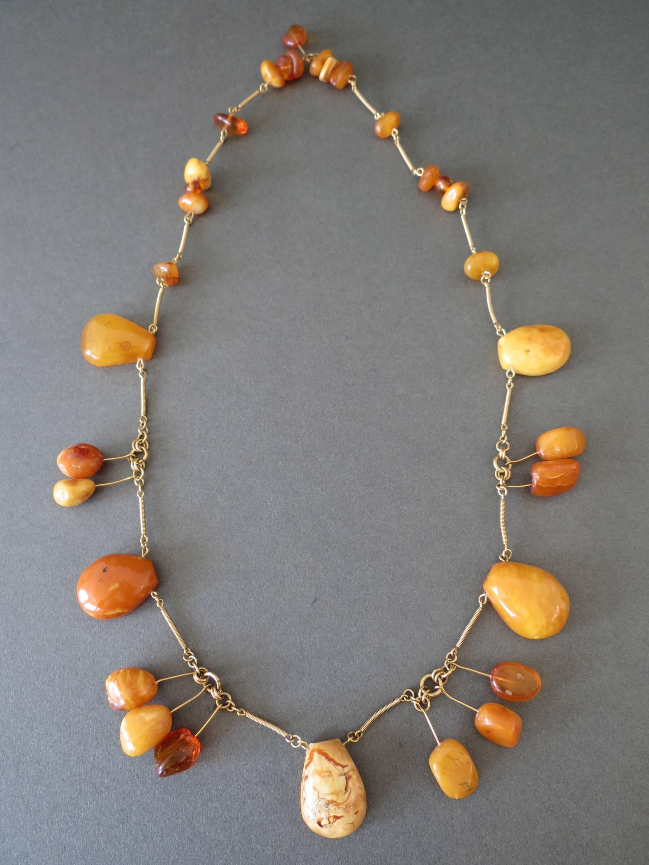 This is lovely long natural baltic amber necklace and in good condition. 
Item Specifics
Length: 74cm (approx 29.00