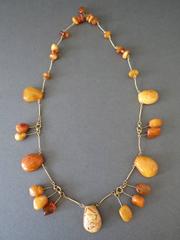 Vintage Natural Baltic Butterscotch Egg Yolk Amber Beads Necklace