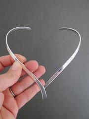 Vintage Danish Silver Mid Century Modernist Choker Necklace