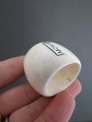 Vintage Danish Monies Gerda Lynggaard Horn Thumb Ring Signed
