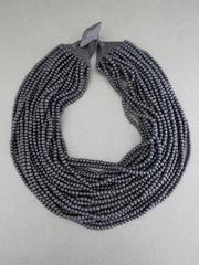 Vintage Danish Monies Gerda Lynggaard Ebony Necklace Choker Signed