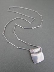 Vintage Danish Mid Century Silver Necklace Modernist Choker