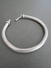 Vintage Danish Mid Century Silver Snakeskin Bracelet