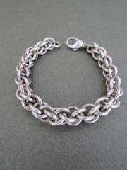 Vintage Mid Century Danish Silver Link Chain Bracelet