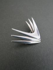 Vintage Silver Modernist Mid Century Danish Brooch Bernard Hertz