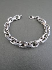 Vintage Silver Link Chain Anchor Bracelet Danish Bjarne Nordmark Henriksen